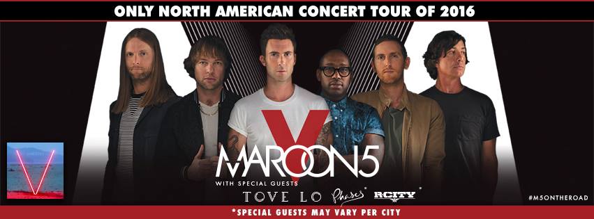 Maroon 5 regresa a Puerto Rico este verano con su Maroon V World Tour